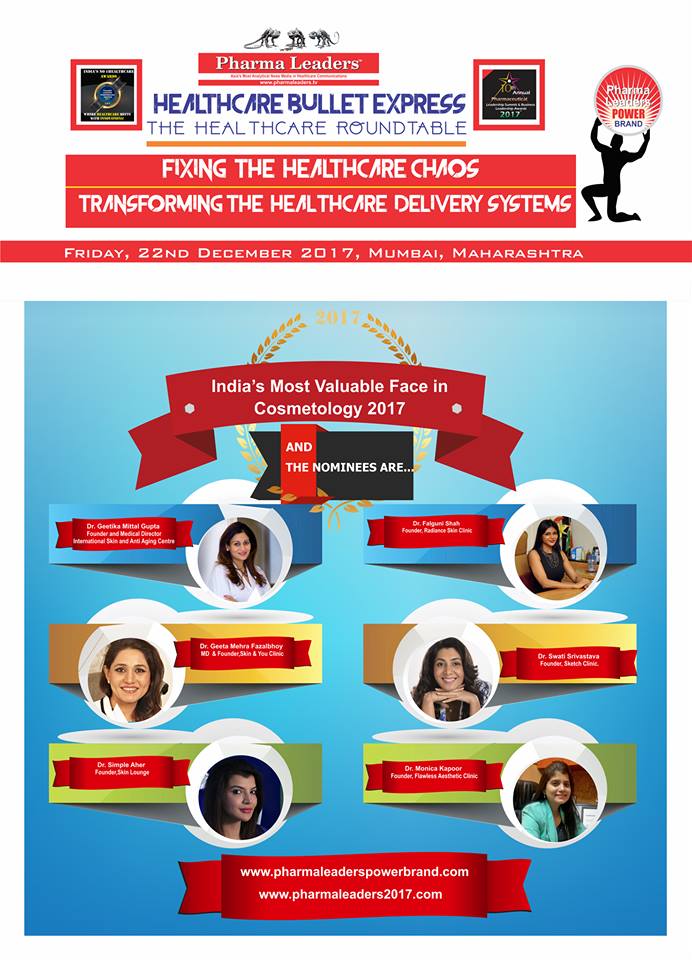 Indias Most Valuable Face in Cosmetology 2017